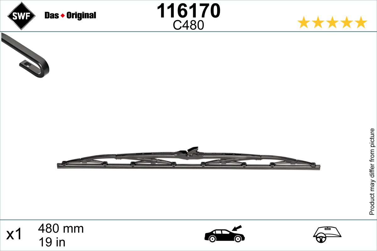 Lamela stergator VW GOLF IV (1J1) 1.6 16V  benzina 105 cai SWF 116170